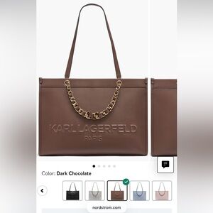 Karl Lagerfeld Chocolate Brown Tote
